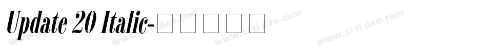Update 20 Italic字体转换